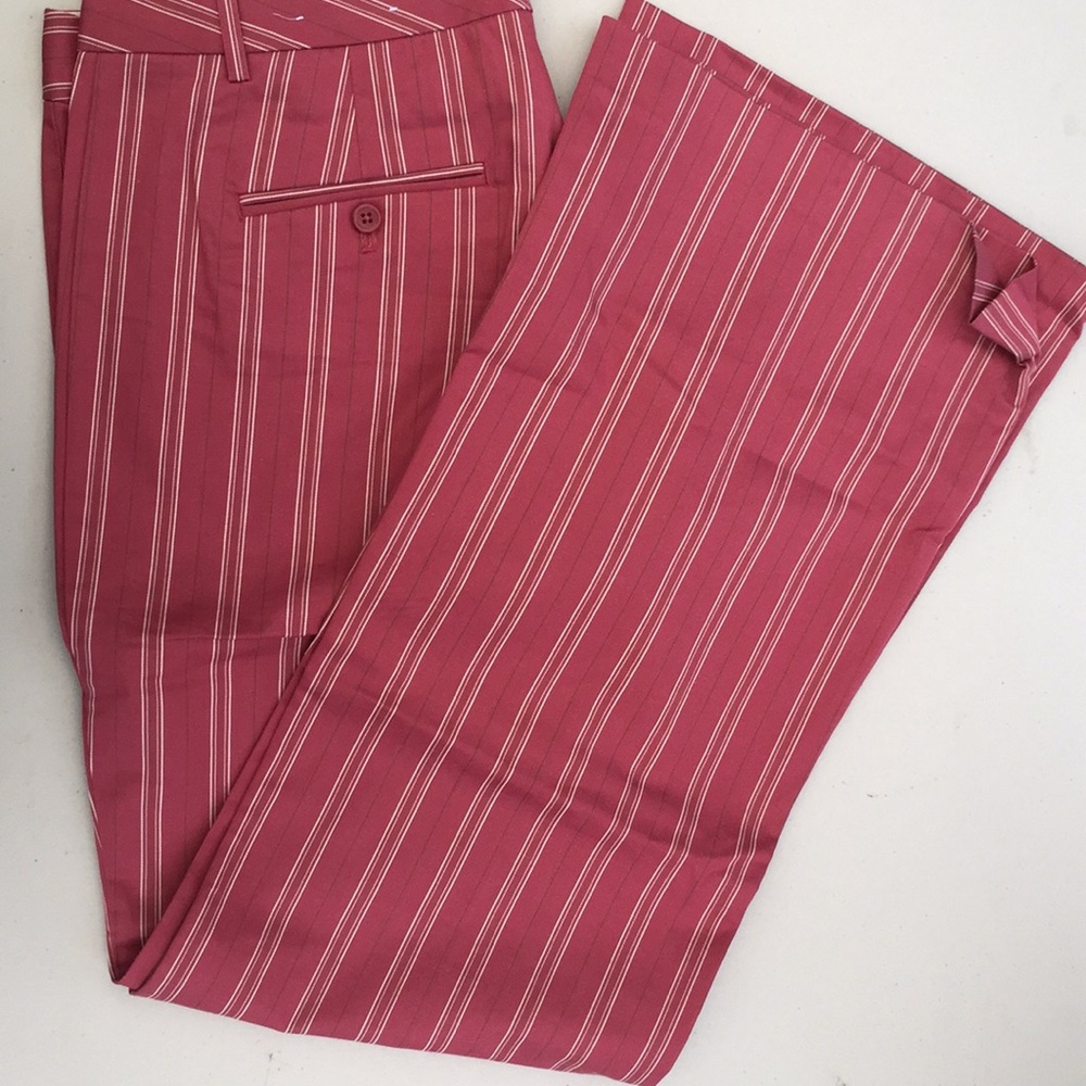 Raspberry striped express slacks